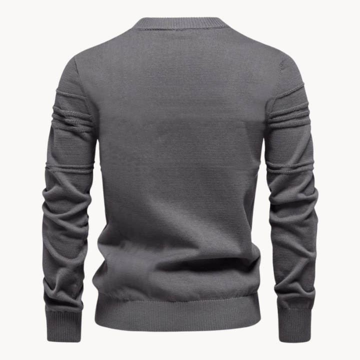 Beeck™ | Cotton Men's Sweater with Striped Design