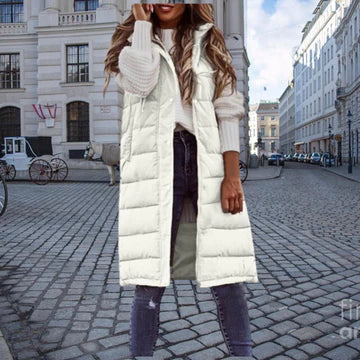 Edda™ | Women's Longline Hooded Puffer Vest