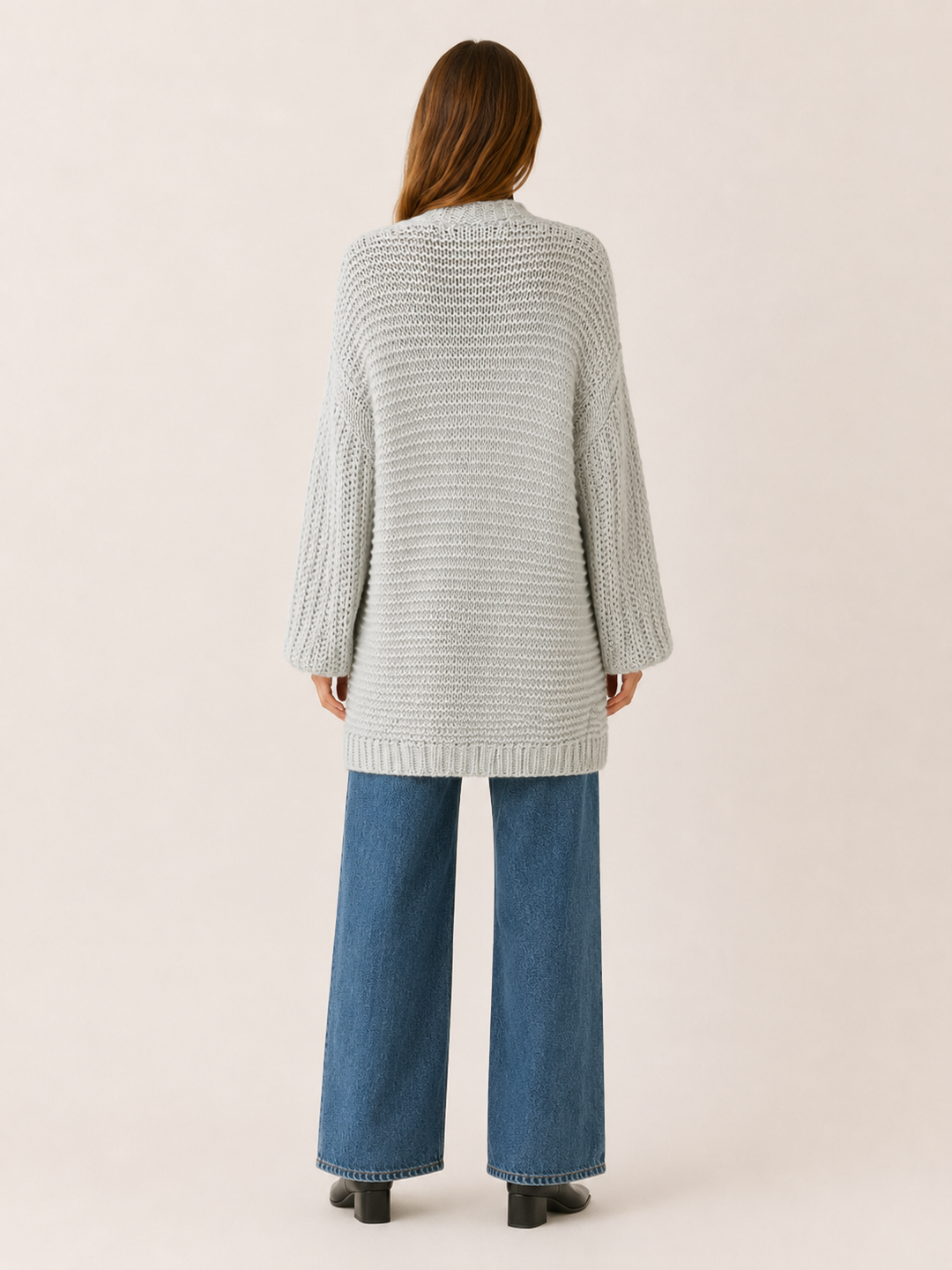 Imogen™ | Knee-Length Balloon-Sleeve Cardigan