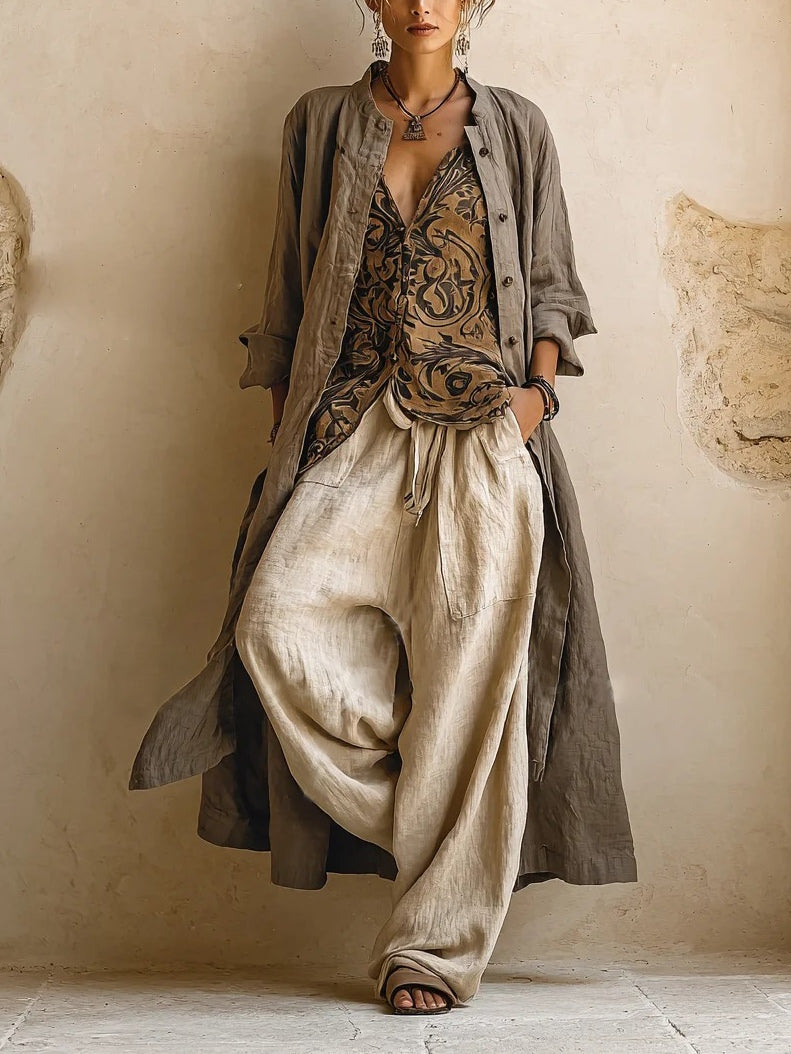 Rose™ | Three-Piece Linen Set for Women