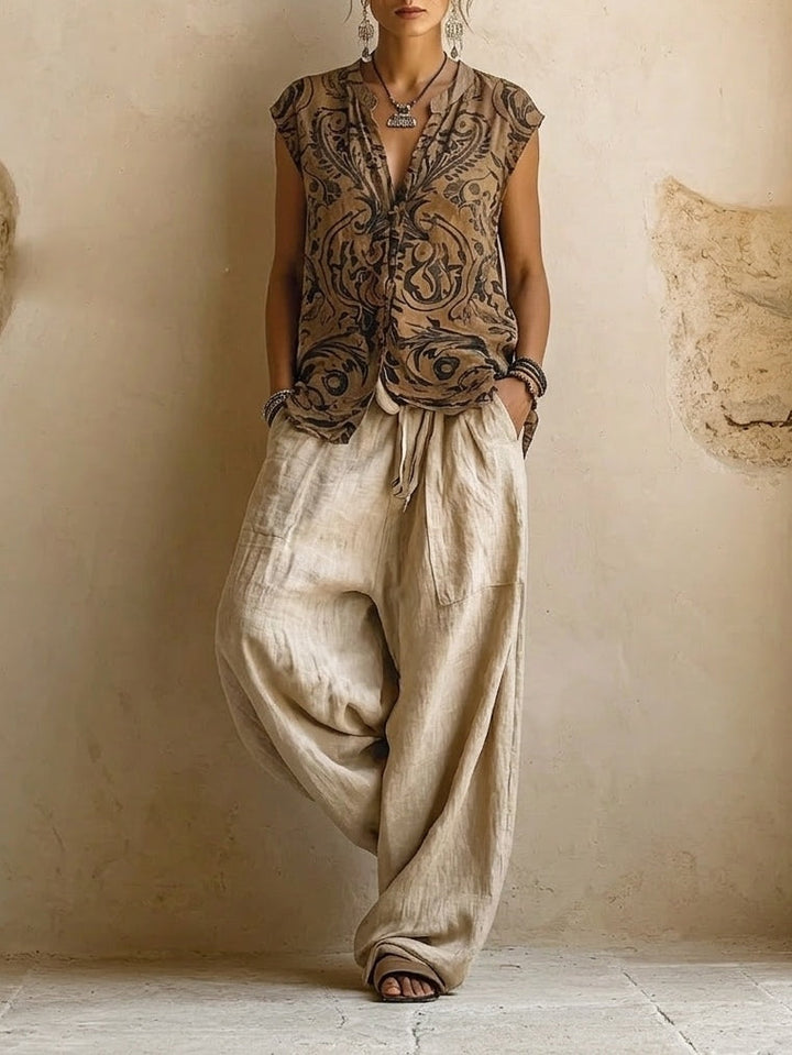 Rose™ | Three-Piece Linen Set for Women