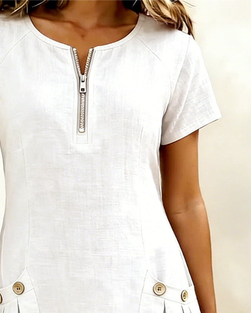 Elenia™ | Casual Zipper Dress