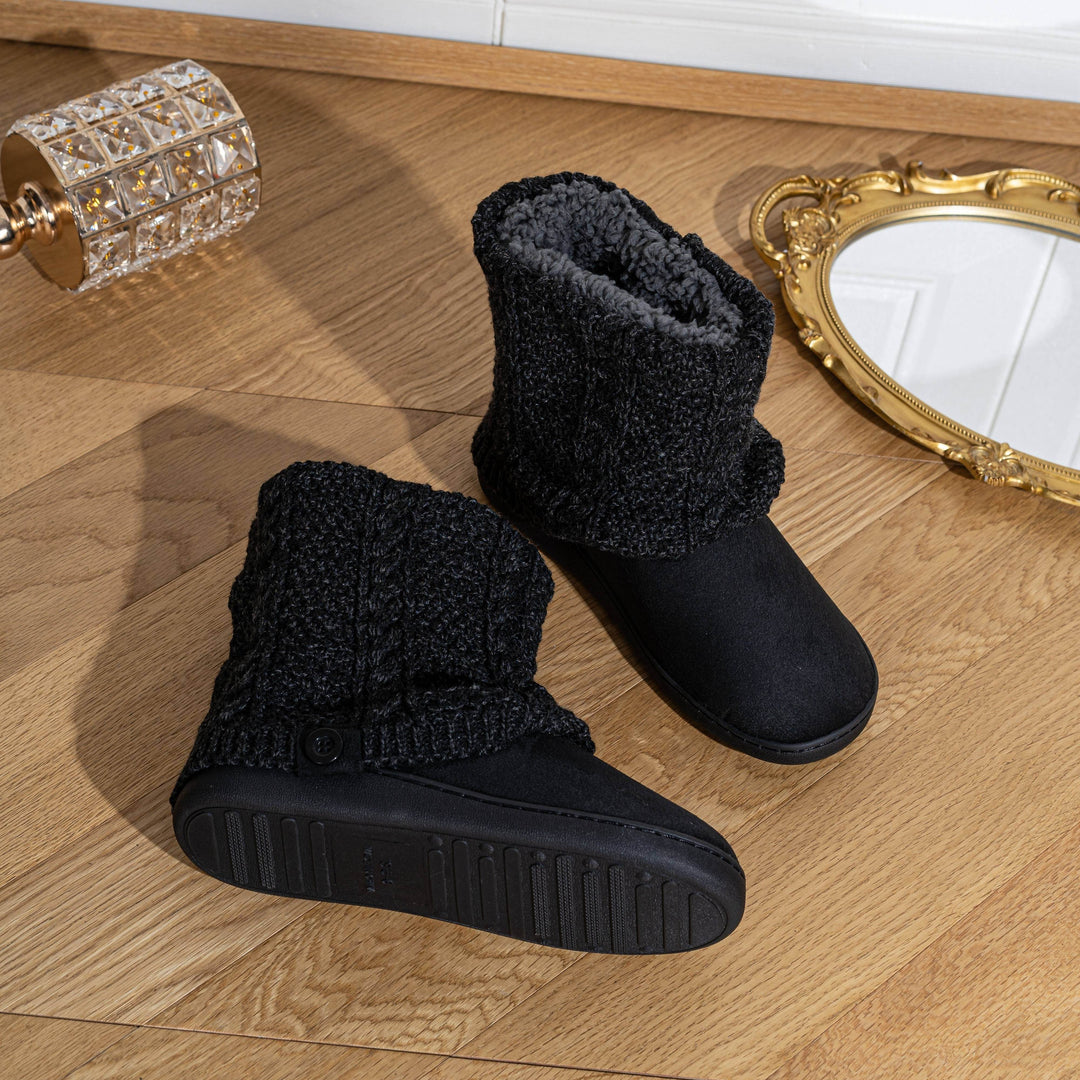 Iseult™ | Women's Knit Cuff Slip On Winter Boots