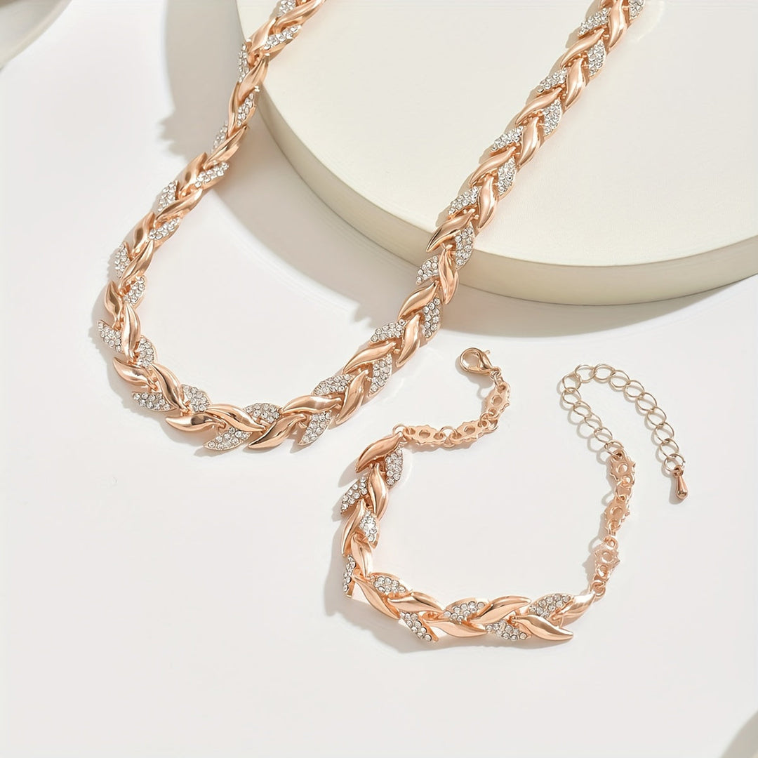 Elena™ | Elegant Fishtail Jewelry Set with Rhinestones