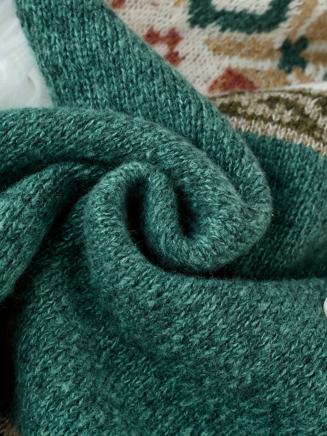Griselda™ | Women's Fair Isle Yoke Button Front Cardigan