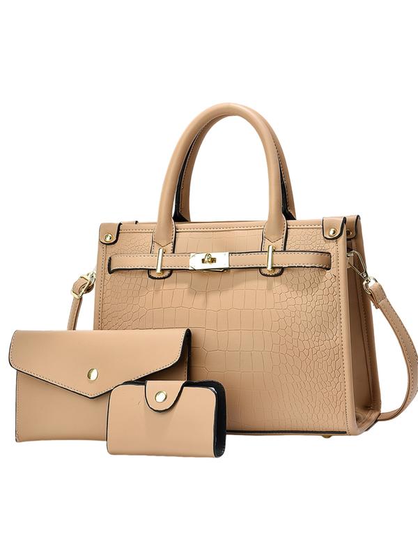 Bella™ | Croc-Embossed Handbag Set
