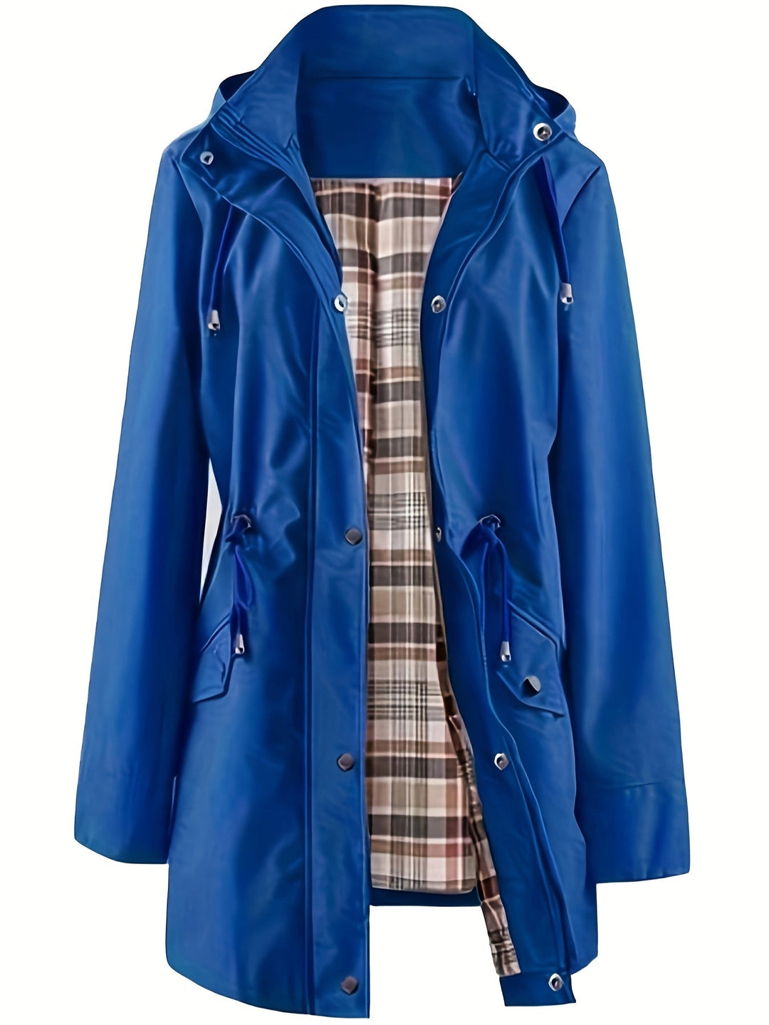Joyce™ | Women's Hooded Drawstring Rain Jacket in Plus Sizes