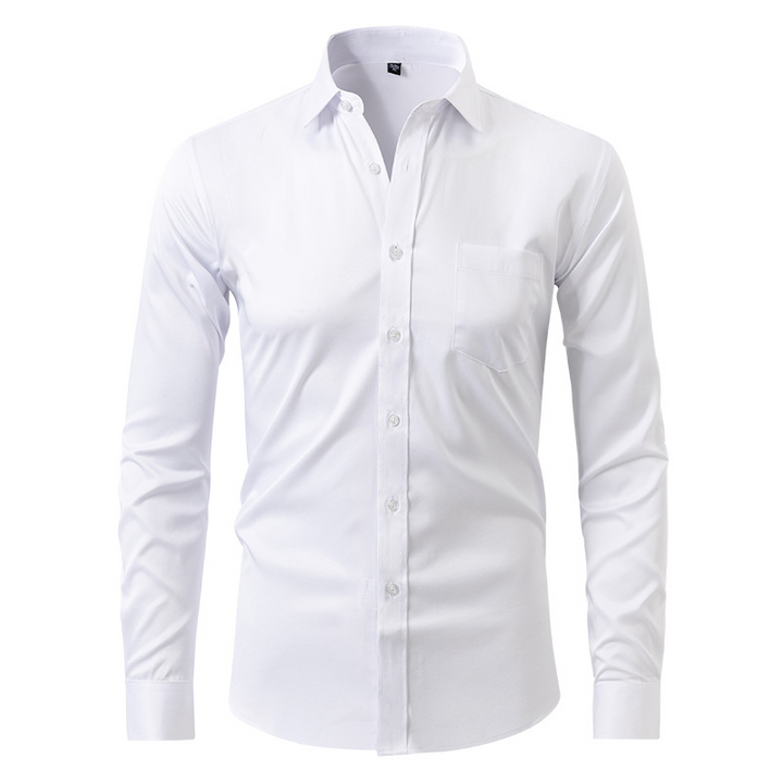 Declan™ | Men's Fitted Button-Up Dress Shirt with Point Collar