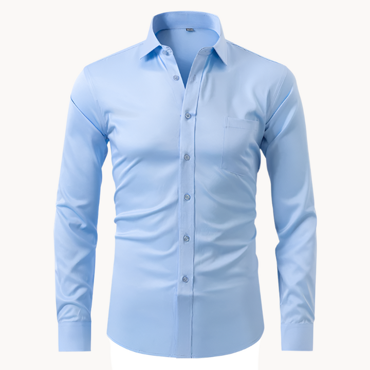 Declan™ | Men's Fitted Button-Up Dress Shirt with Point Collar