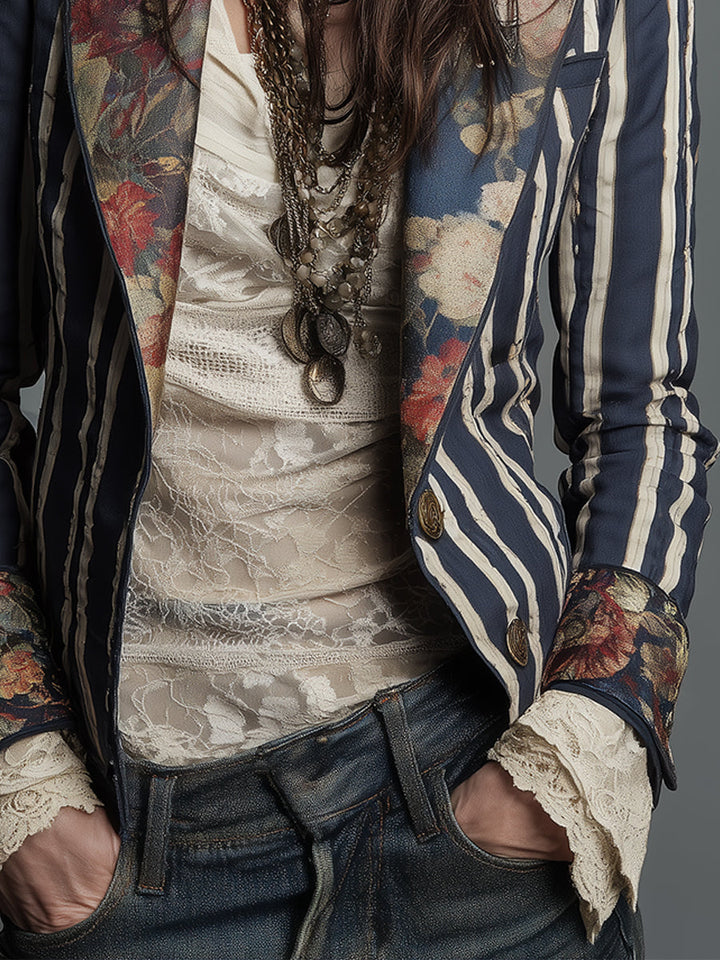 The Juniper™ | Bohemian Striped Blazer