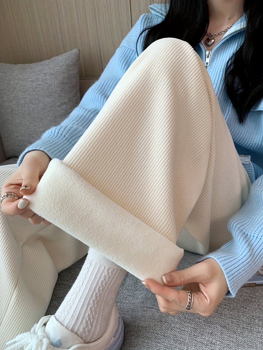 Orlaith™ | Women's Warm Lined Wide-Leg Lounge Pants