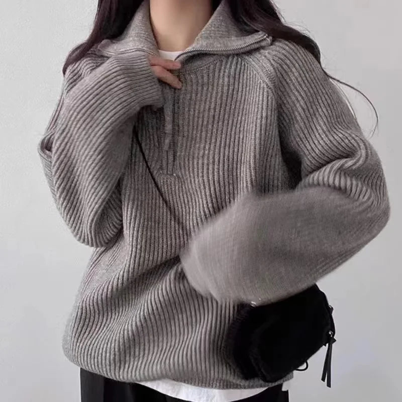 Aisling™ | Women's Quarter Zip Polo Sweater in One Size