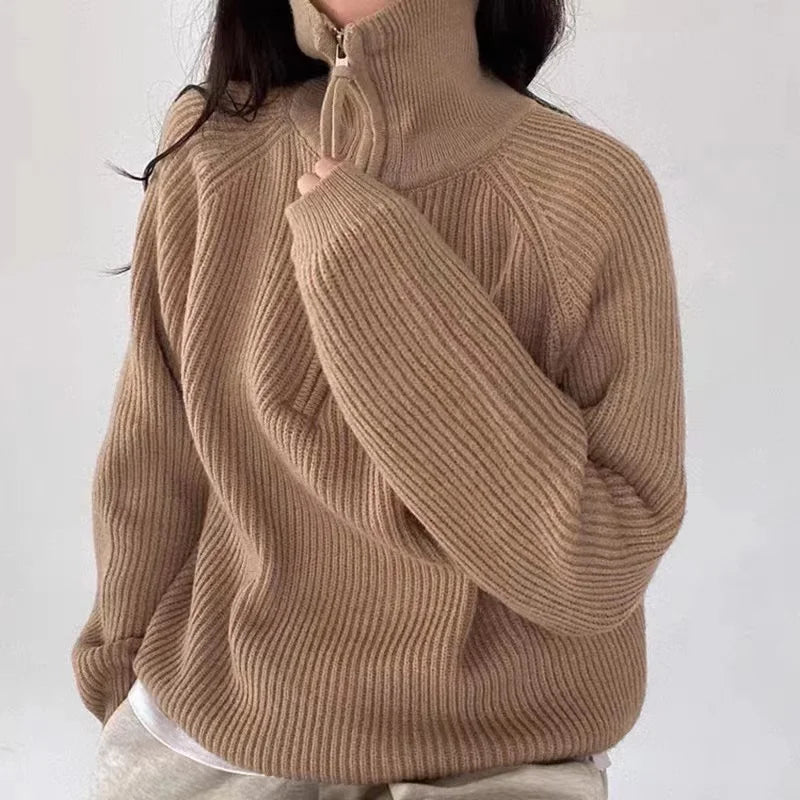 Aisling™ | Women's Quarter Zip Polo Sweater in One Size