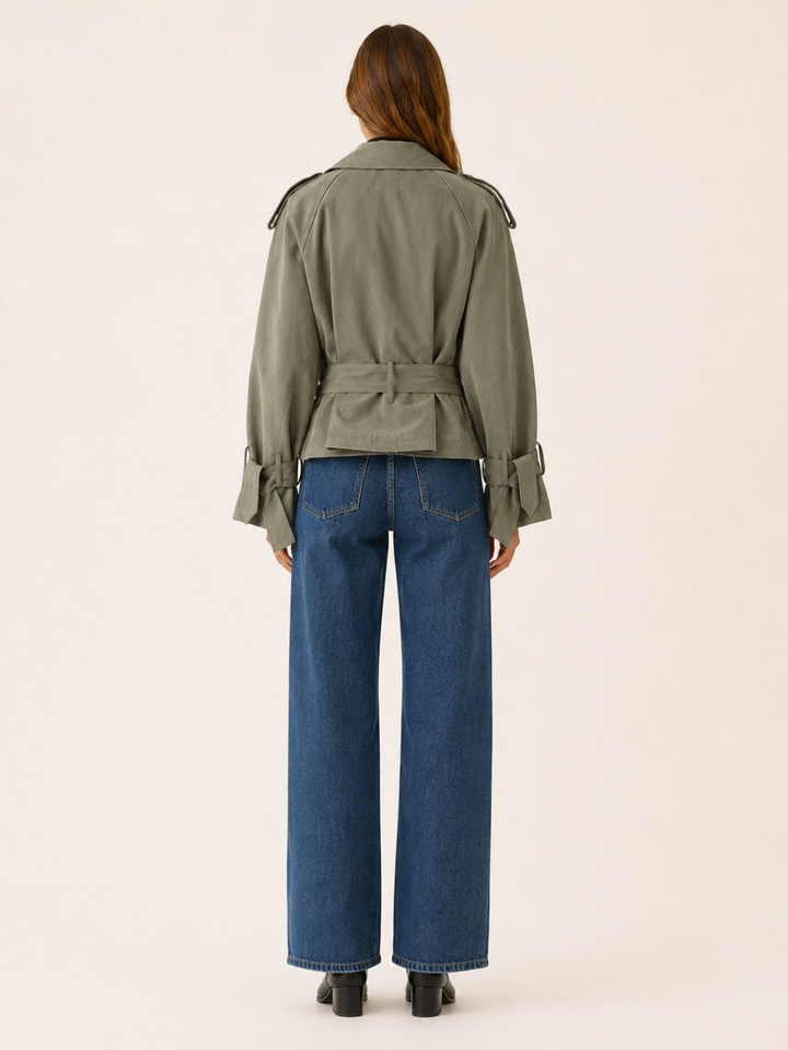 Althaea™ | Cropped Wrap Trench with Tie Waist