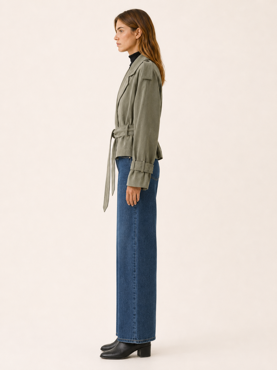 Althaea™ | Cropped Wrap Trench with Tie Waist