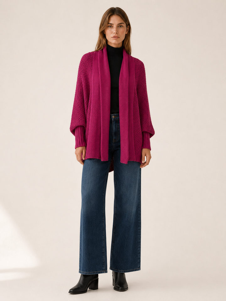 Amara™ | Oversized Batwing Cardigan with Shawl Collar
