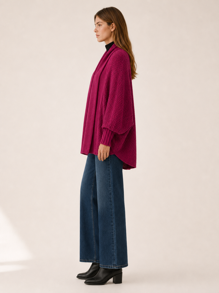 Amara™ | Oversized Batwing Cardigan with Shawl Collar