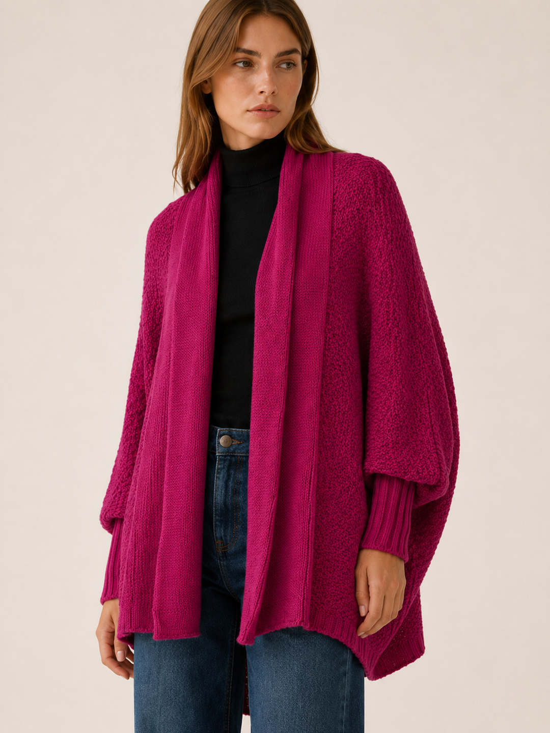 Amara™ | Oversized Batwing Cardigan with Shawl Collar