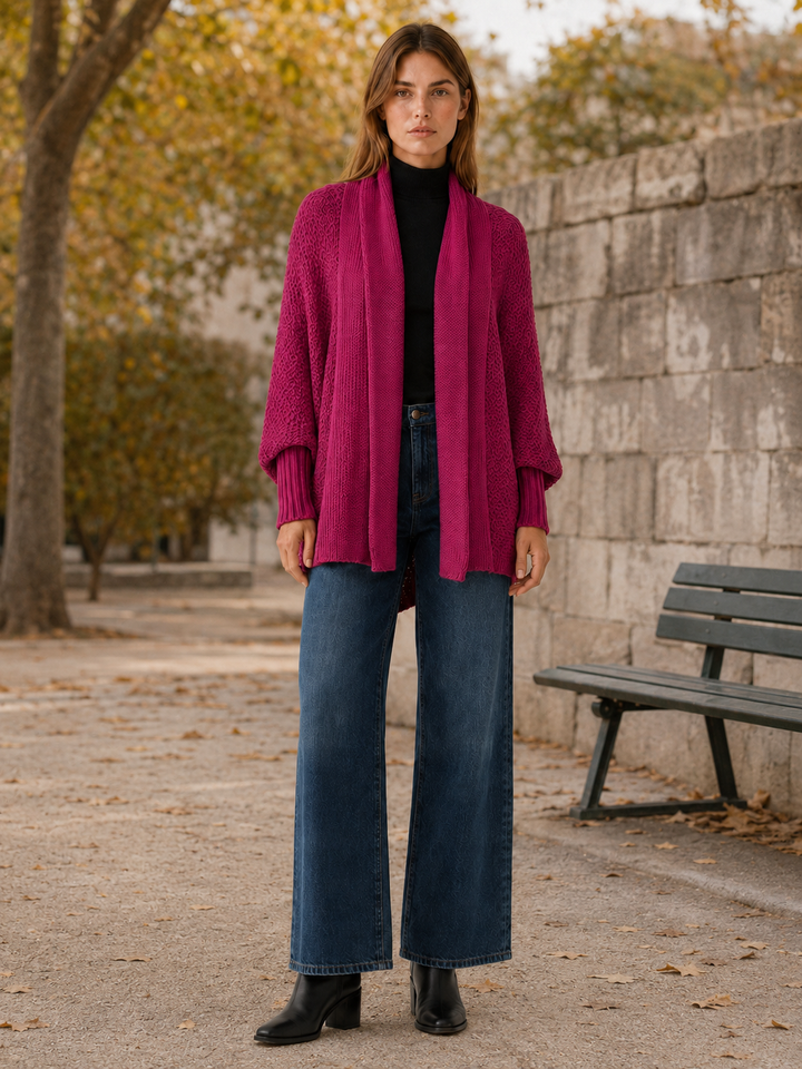 Amara™ | Oversized Batwing Cardigan with Shawl Collar