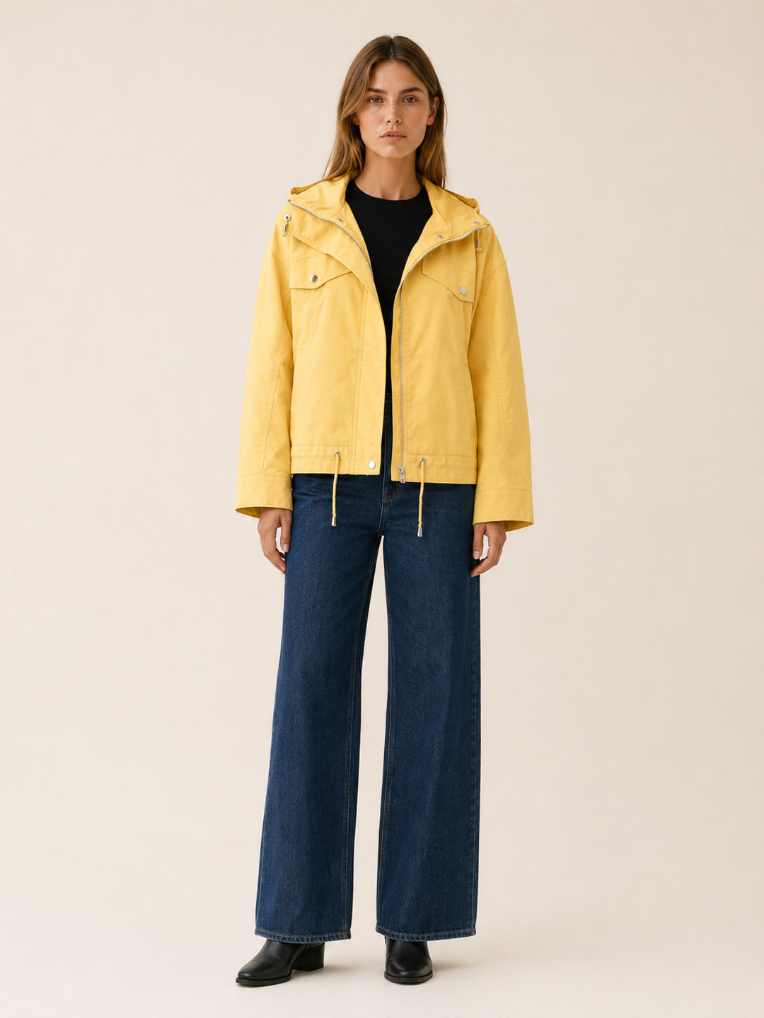 Amaris™ | Relaxed Biker Jacket with Drawstring Hem