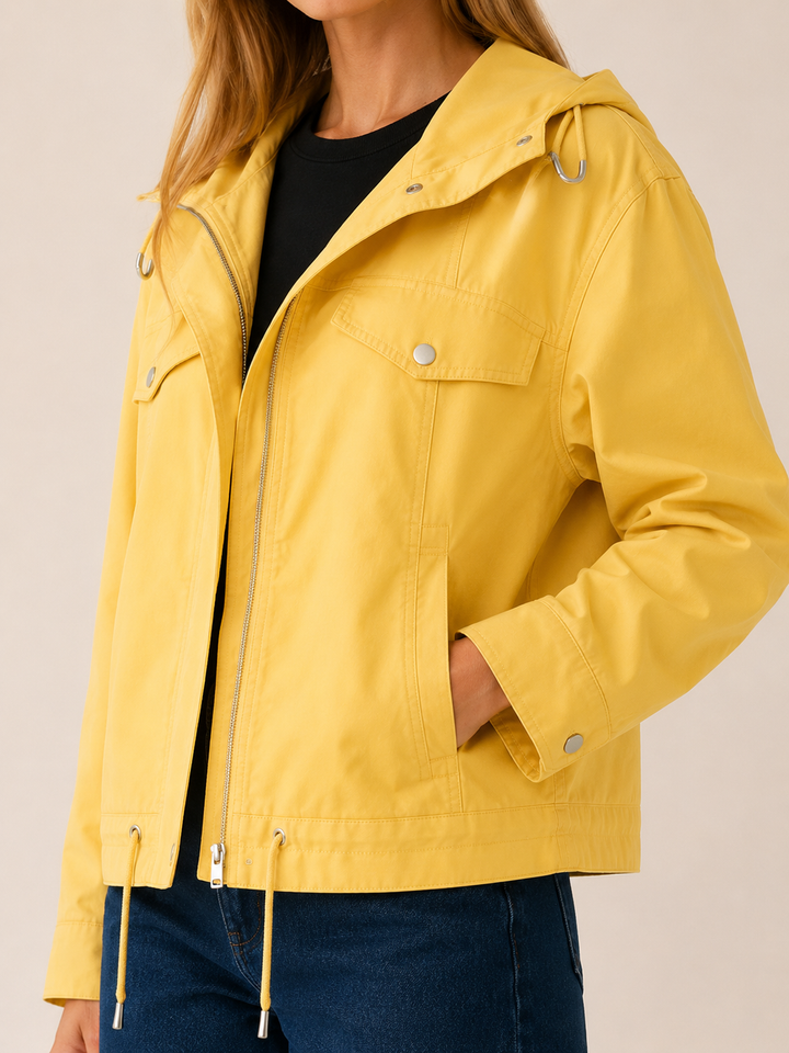 Amaris™ | Relaxed Biker Jacket with Drawstring Hem