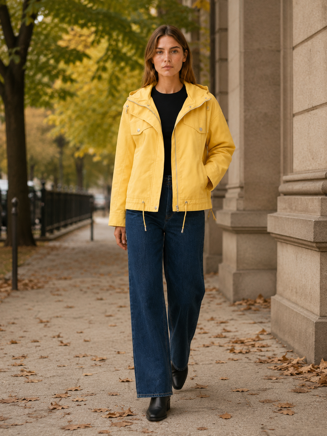 Amaris™ | Relaxed Biker Jacket with Drawstring Hem