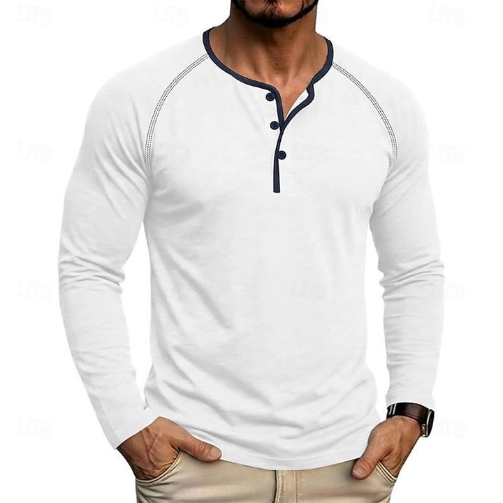 Bennett™ | Men's Raglan Sleeve Button Henley Shirt