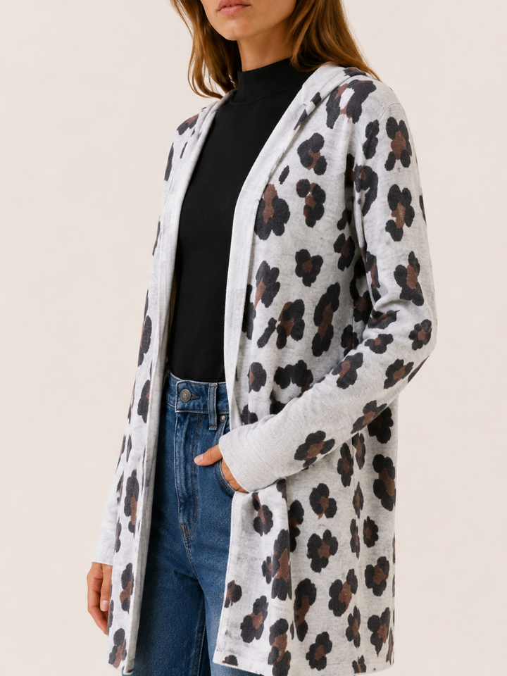 Anouk™ | Leopard Print Longline Cardigan