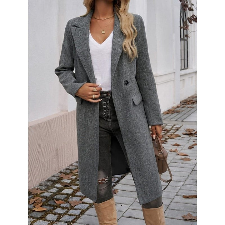 Armelle™ | Women's Longline Tailored Overcoat with Notch Lapels