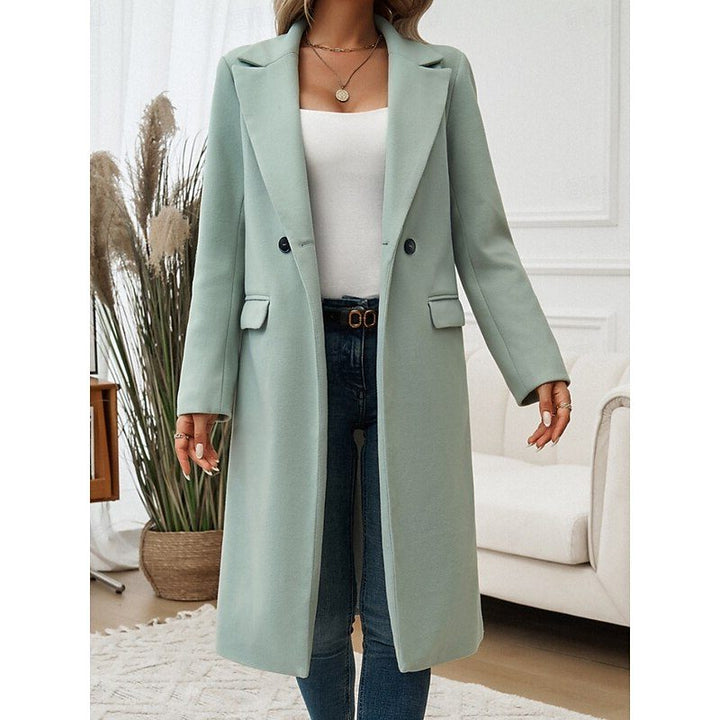 Armelle™ | Women's Longline Tailored Overcoat with Notch Lapels