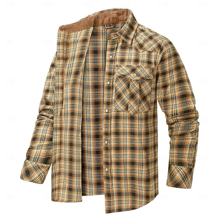 Dashiell™ | Men's Lined-Collar Plaid Overshirt
