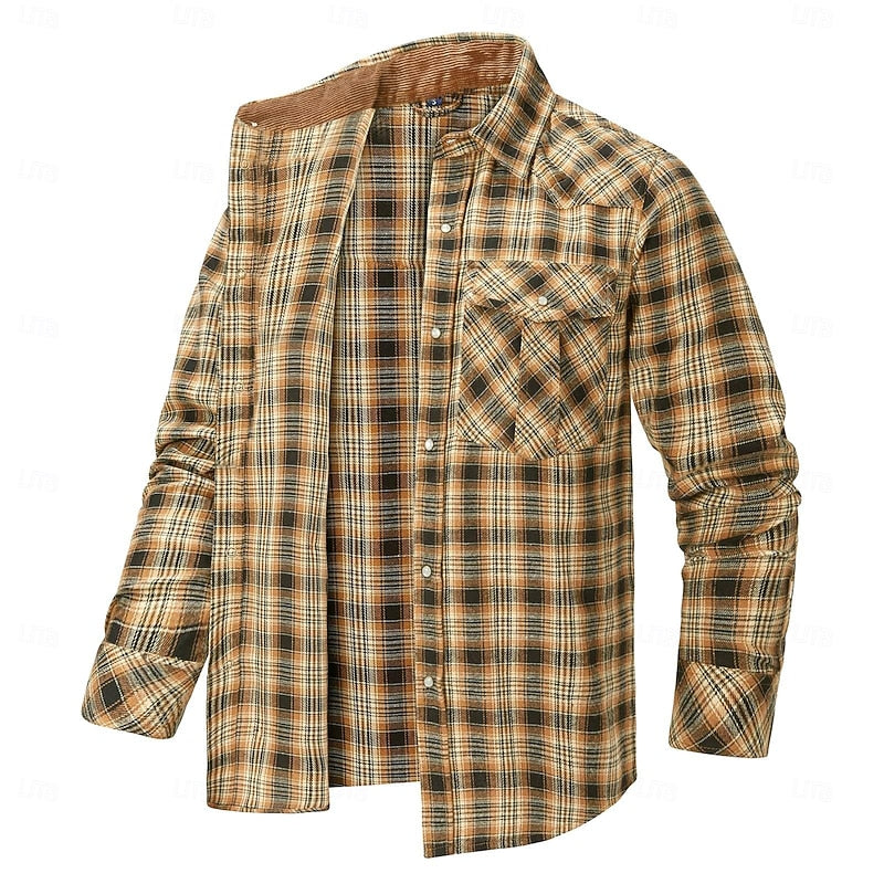 Dashiell™ | Men's Lined-Collar Plaid Overshirt
