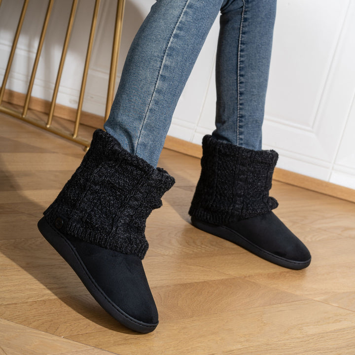 Iseult™ | Women's Knit Cuff Slip On Winter Boots