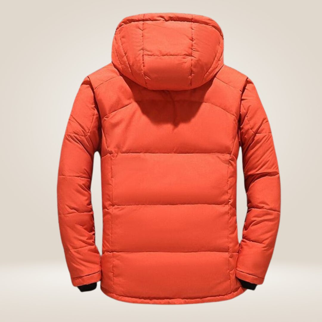 Emrys™ | Men's Hooded Puffer Jacket with Storm Flap