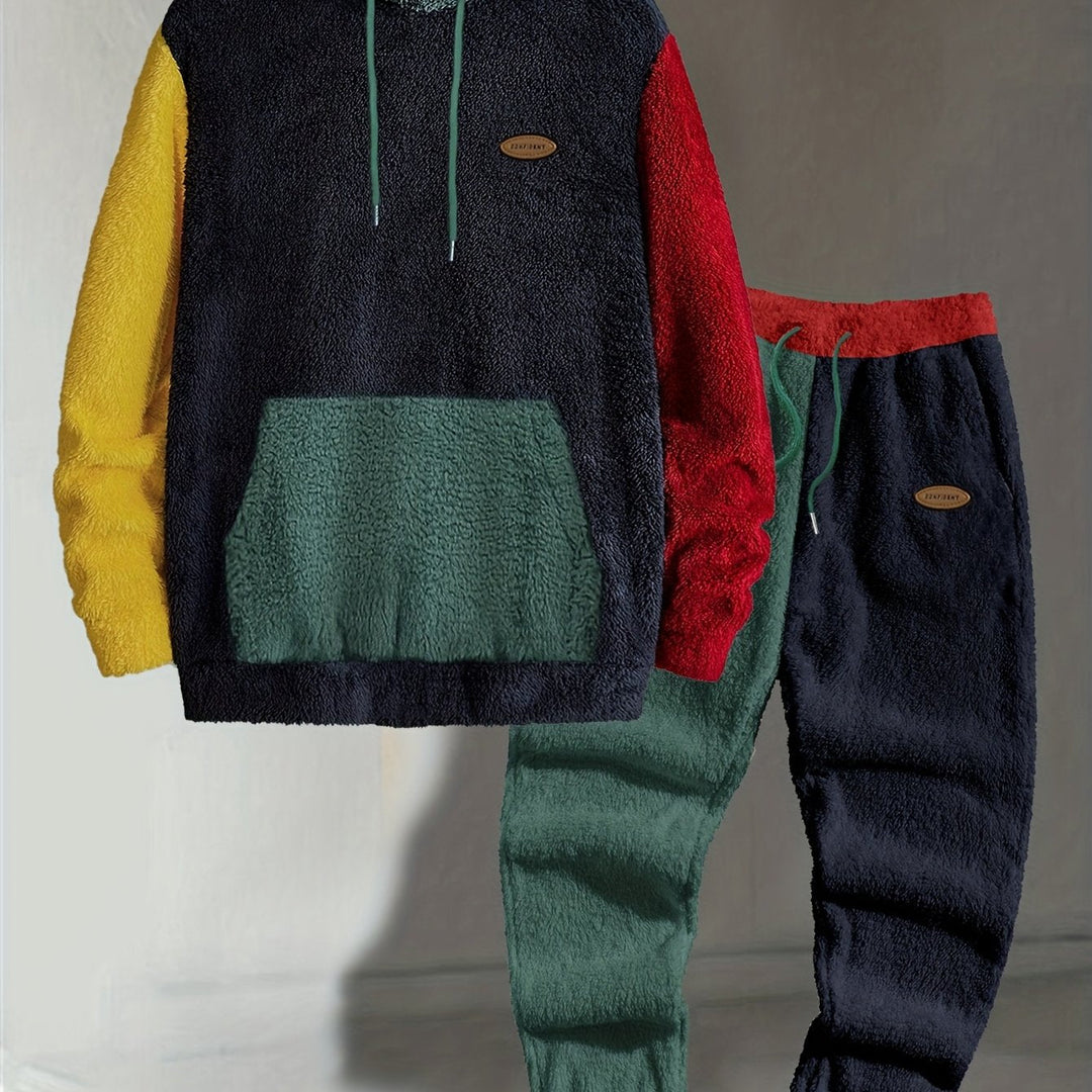 Severin™ | Men's Colour Block Hoodie and Jogger Set