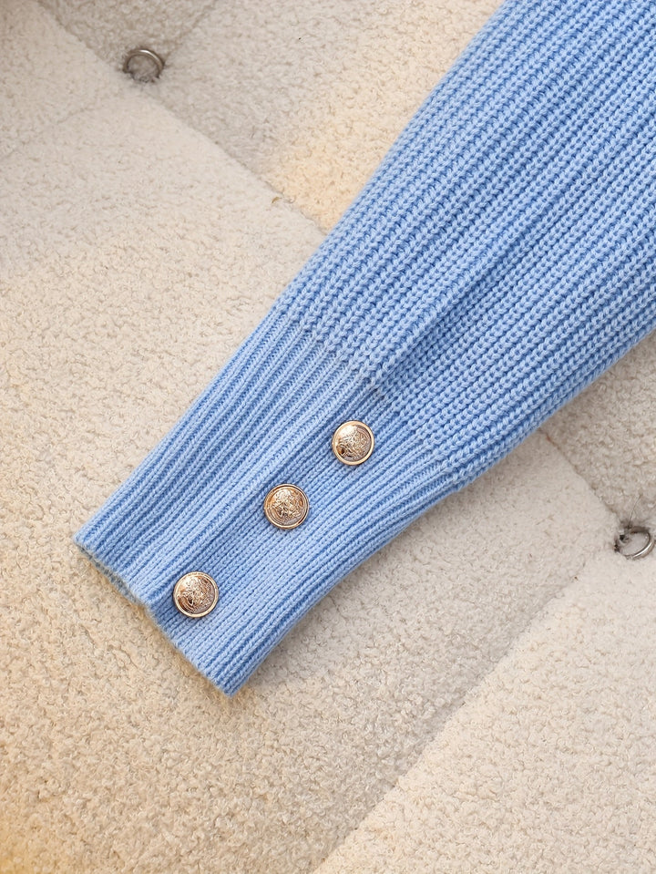 Tamara™ | Women's Cowl Neck Sweater with Button Cuffs