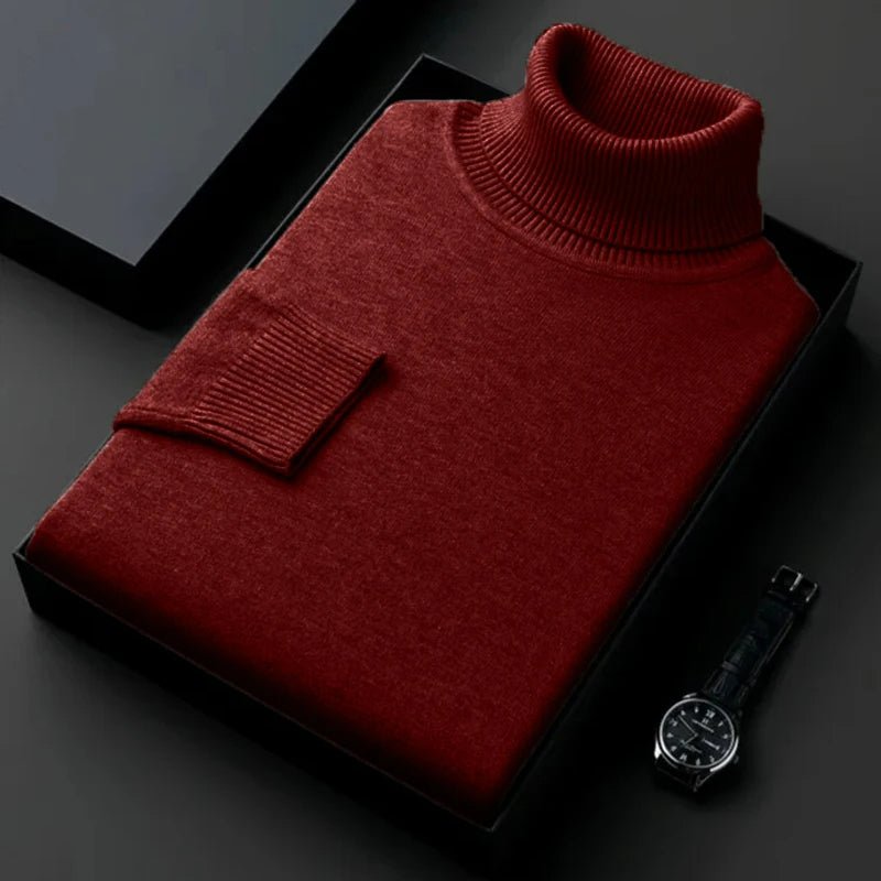 Cyrus™ | Men's Textured Knit Turtleneck Sweater