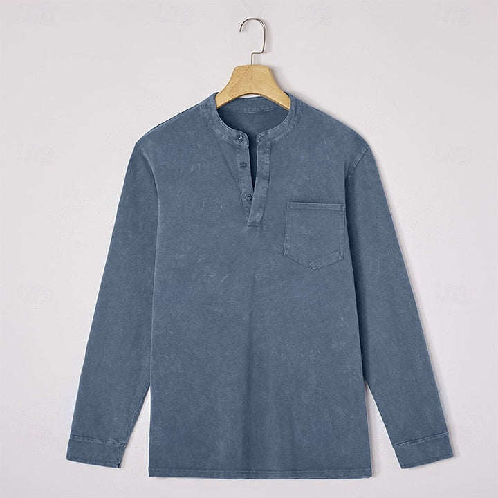 Caspian™ | Men's Washed Chest-Pocket Henley Shirt