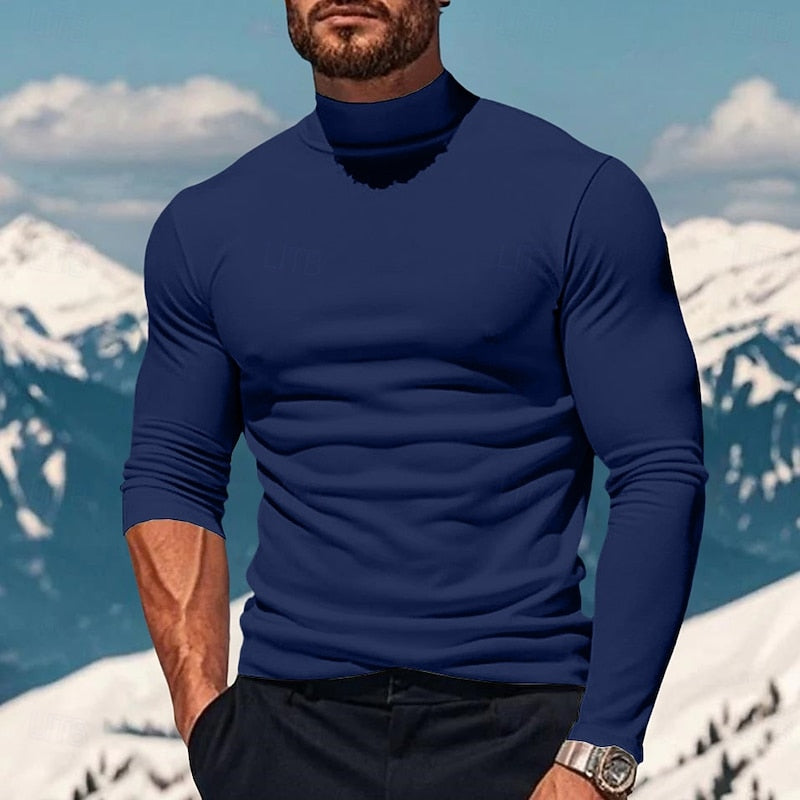 Brennan™ | Men's Mock Neck Long Sleeve Fitted Top
