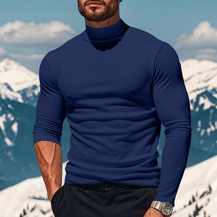 Brennan™ | Men's Mock Neck Long Sleeve Fitted Top