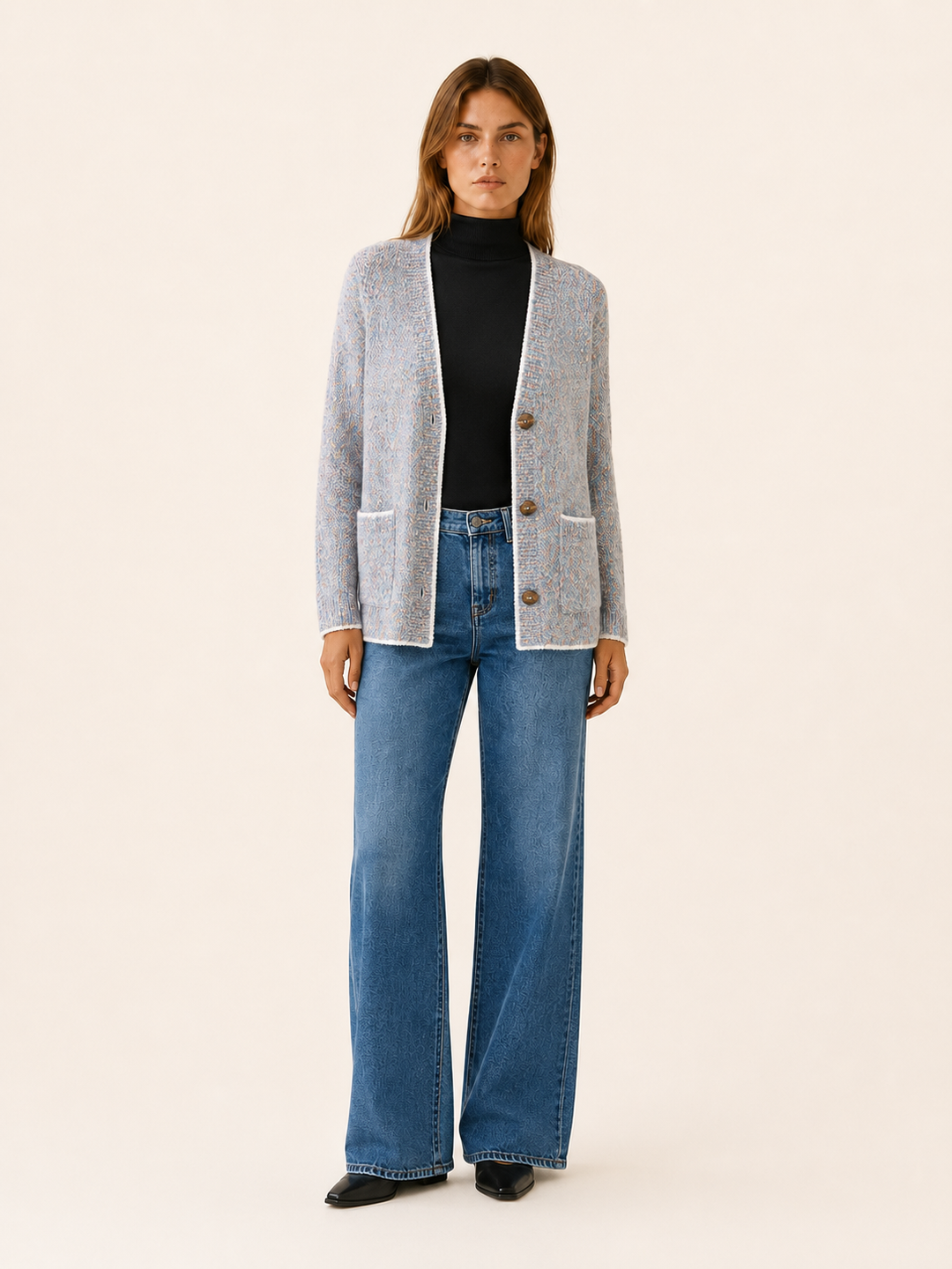 Blythe™ | V-Neck Button Cardigan with Patch Pockets