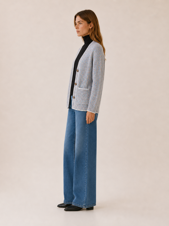 Blythe™ | V-Neck Button Cardigan with Patch Pockets