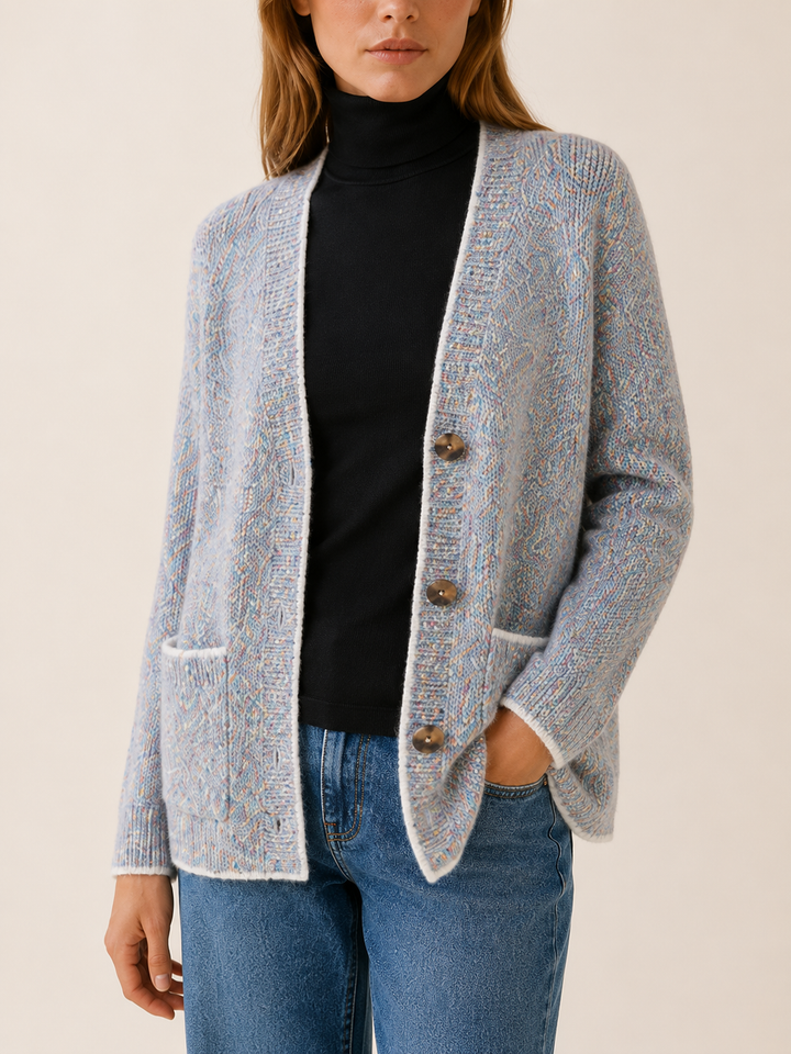 Blythe™ | V-Neck Button Cardigan with Patch Pockets