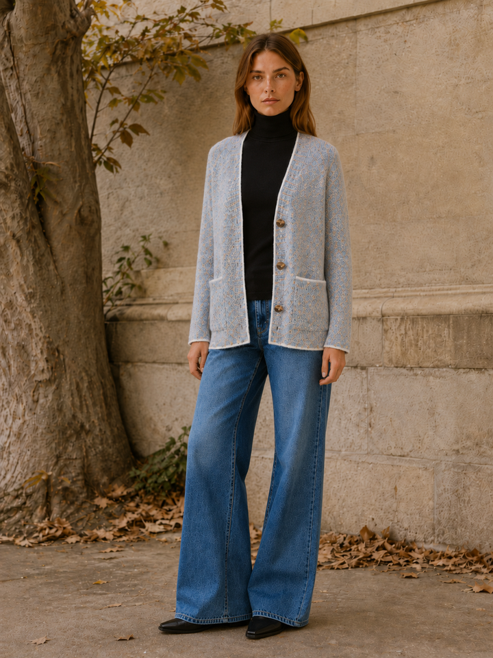 Blythe™ | V-Neck Button Cardigan with Patch Pockets