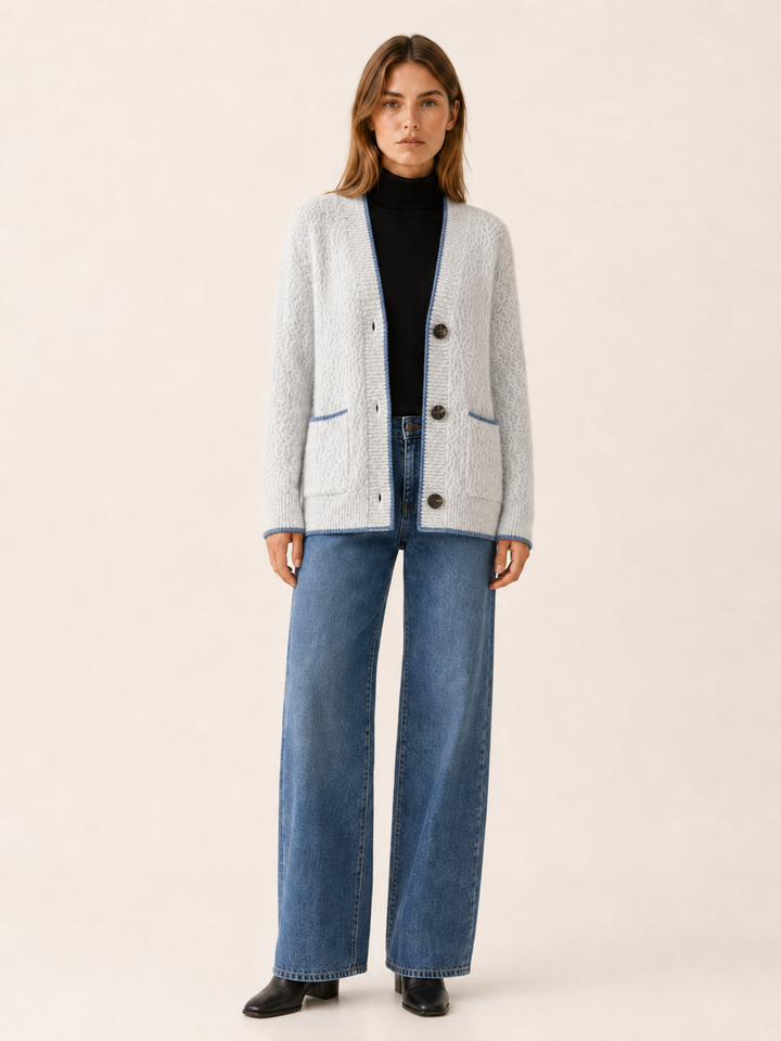 Blythe™ | V-Neck Button Cardigan with Patch Pockets