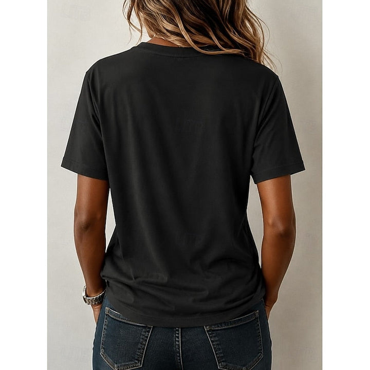 Cerys™ | Women's Halloween Ghost and Cat Print T Shirt