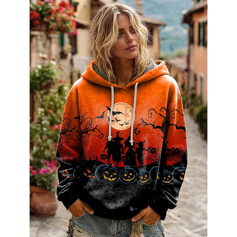 Pippa™ | Women's Halloween Skull Graphic Oversized Hoodie
