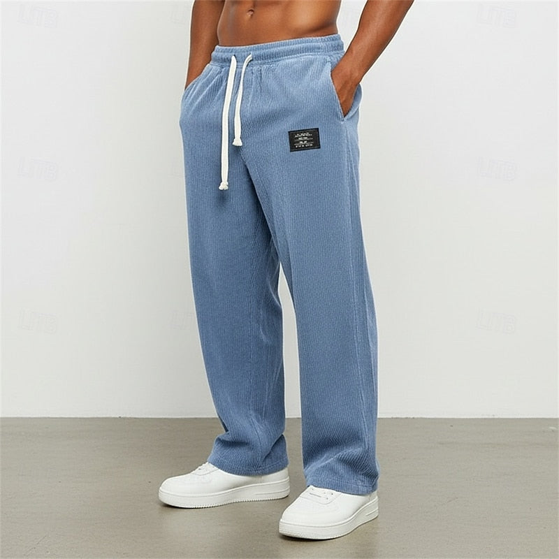 Alden™ | Men's Relaxed Straight Leg Pants with Drawstring Waist