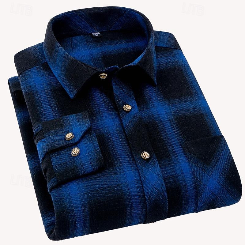 Halstead™ | Men's Classic Checked Button-Front Overshirt