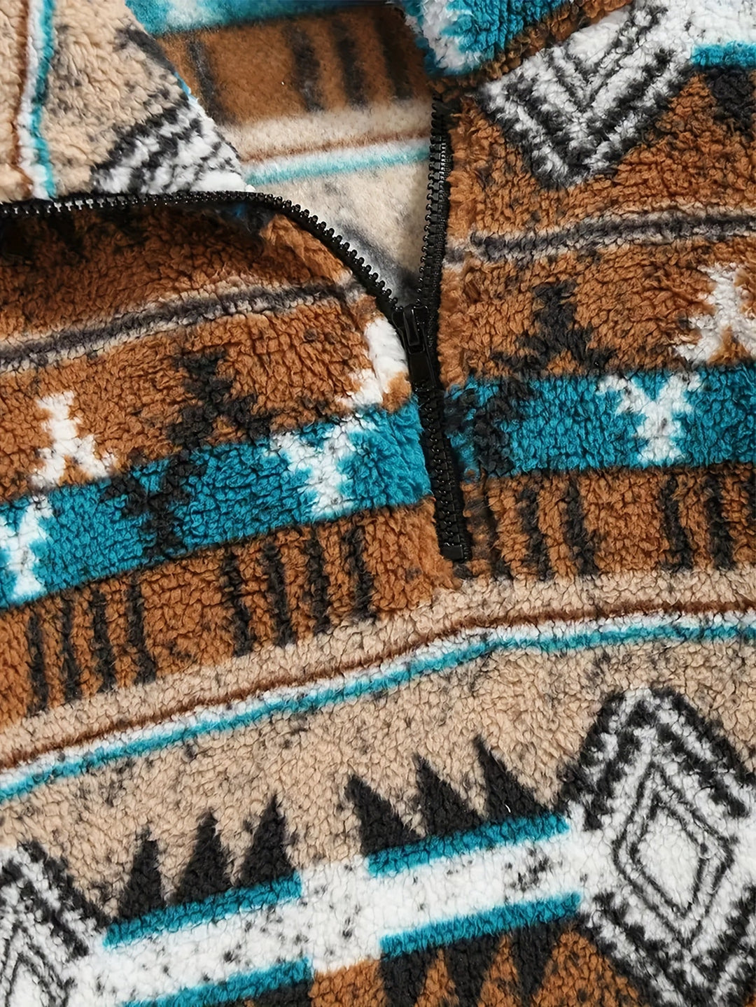 Weston™ | Men's Patterned Half Zip Pullover with Kangaroo Pocket